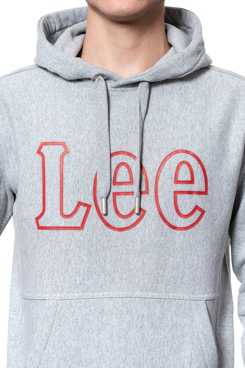 BLUZA LEE SEASONAL LOGO HOODY GREY MELE L81YSOMP