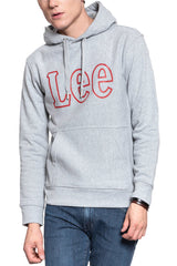 BLUZA LEE SEASONAL LOGO HOODY GREY MELE L81YSOMP