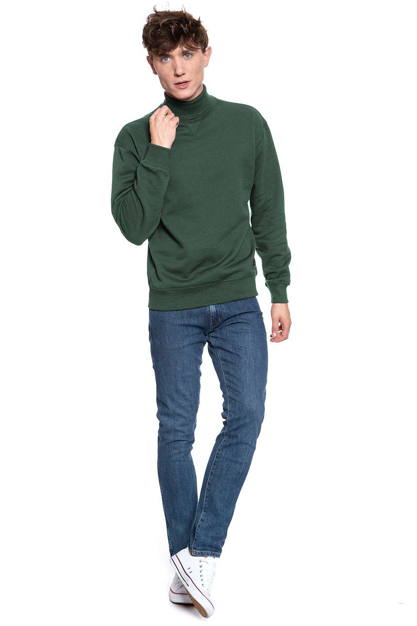 BLUZA LEE HIGHNECK SWS DK BOTTLE GREEN L82BTJBB