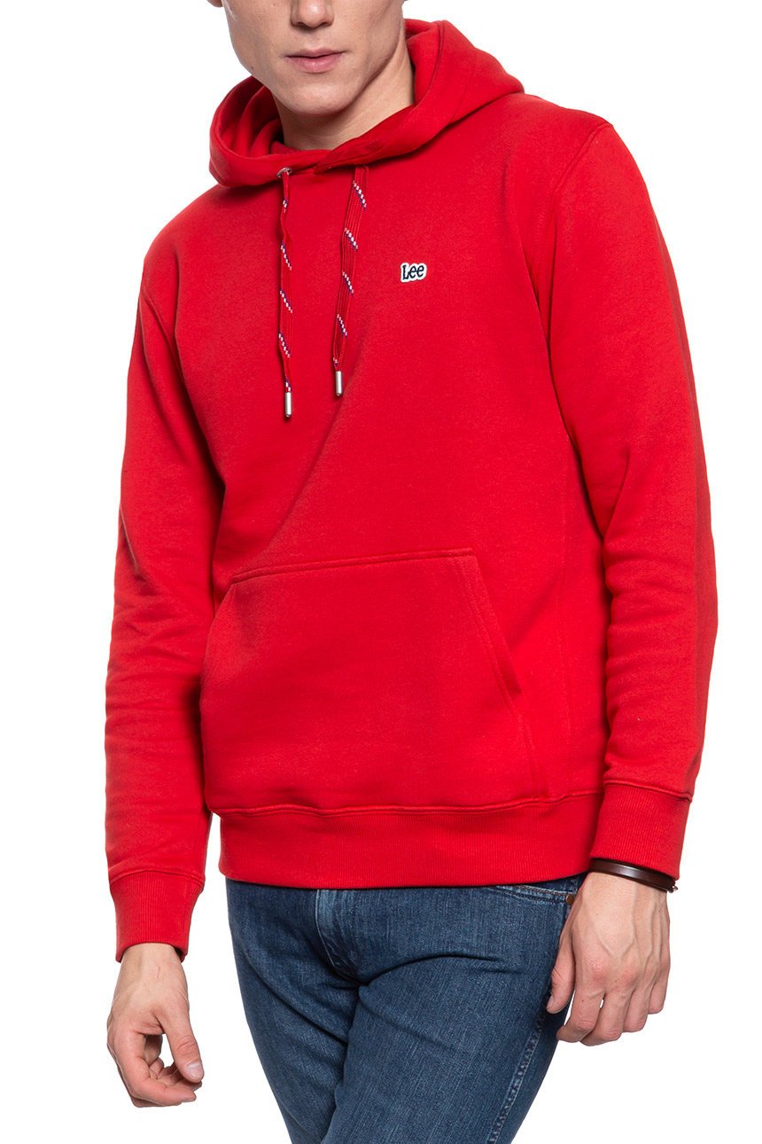 BLUZA LEE HOODIE SWS WARP RED L82HTJKG