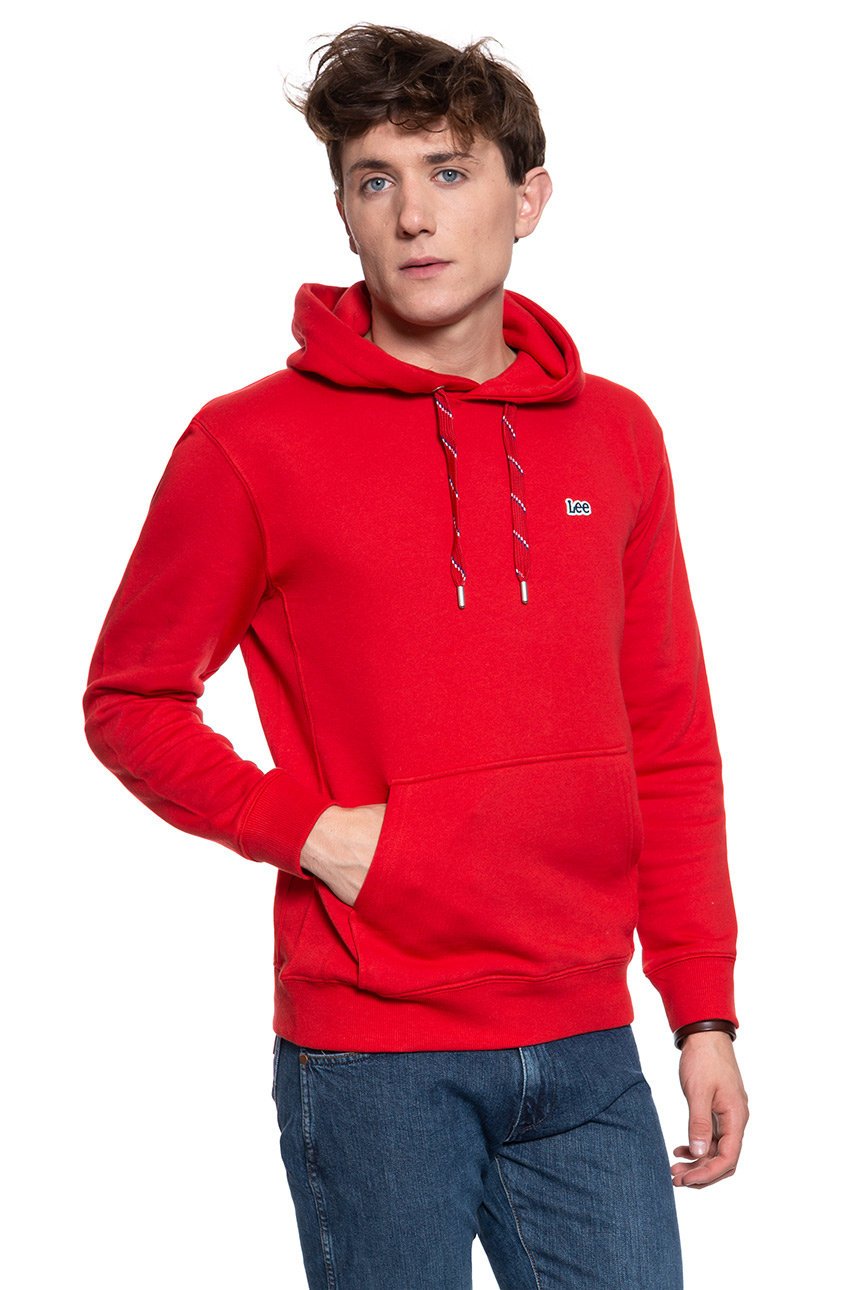 BLUZA LEE HOODIE SWS WARP RED L82HTJKG