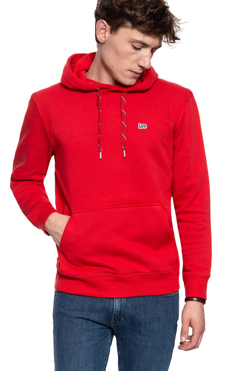 BLUZA LEE HOODIE SWS WARP RED L82HTJKG