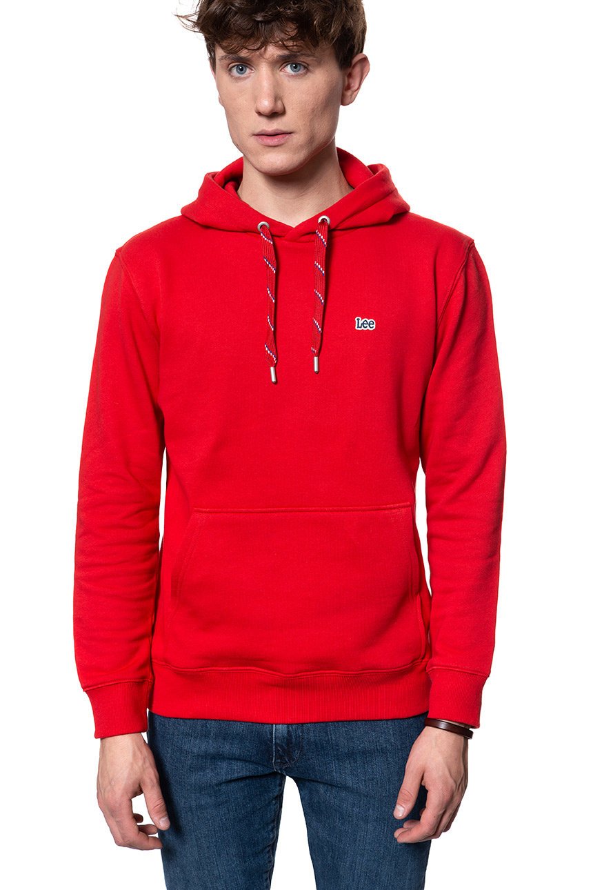 BLUZA LEE HOODIE SWS WARP RED L82HTJKG