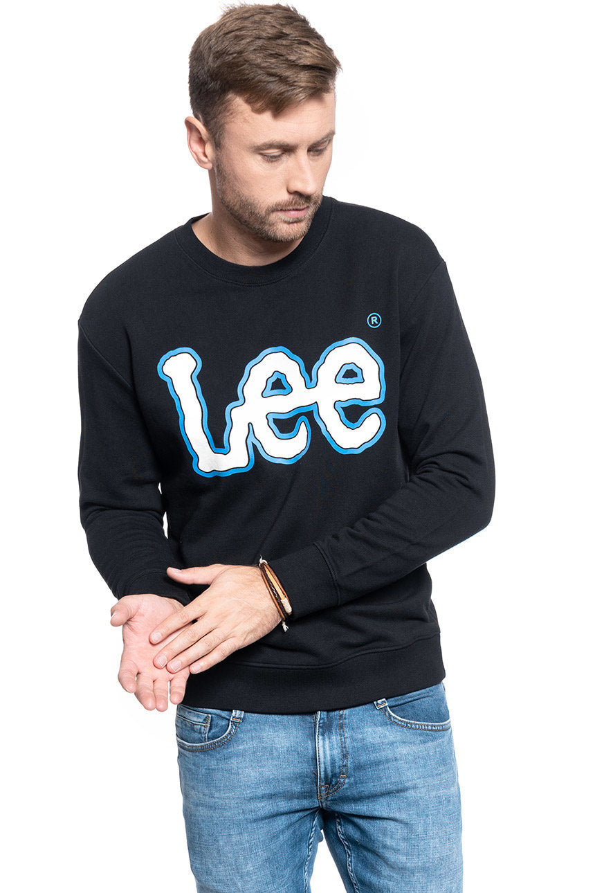 BLUZA LEE LOGO SWS BLACK L82VWO01