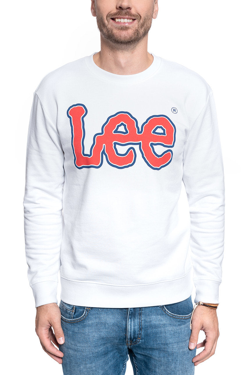 BLUZA LEE LOGO SWS  WHITE L82VWO12