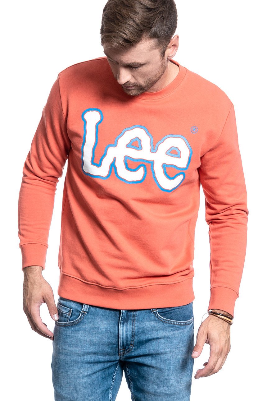 BLUZA LEE LOGO SWS BURNED RED L82VWOLB