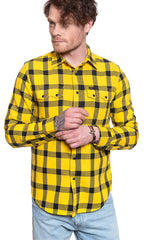 KOSZULA MĘSKA W KRATĘ LEE RIDER SHIRT LEMON ZEST L856OEMM