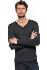 MĘSKI SWETER TOM TAILOR V-NECK WITH RIB DETAILS