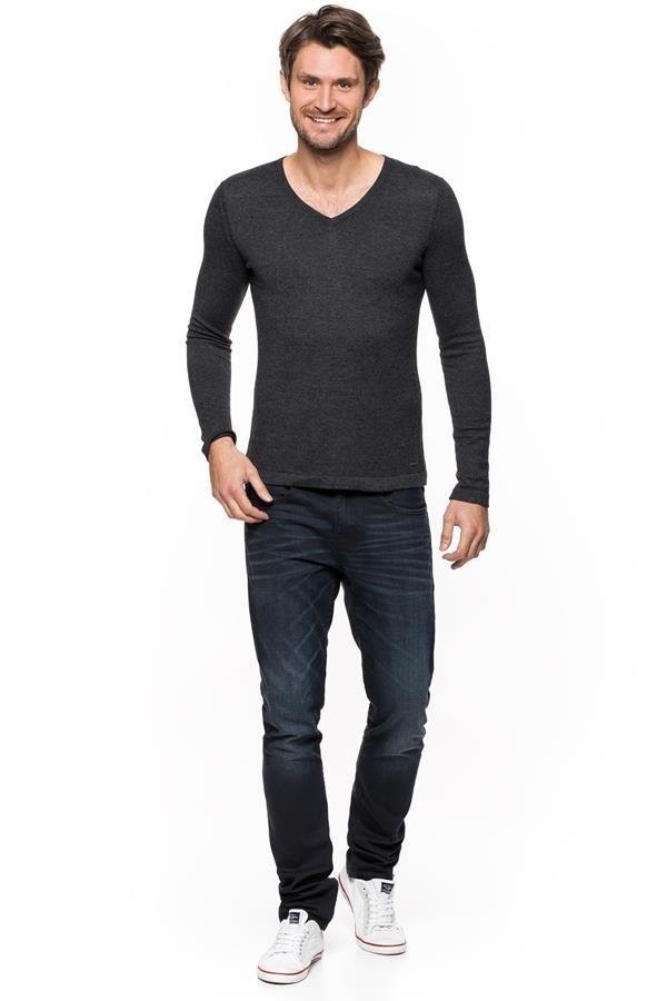 MĘSKI SWETER TOM TAILOR V-NECK WITH RIB DETAILS