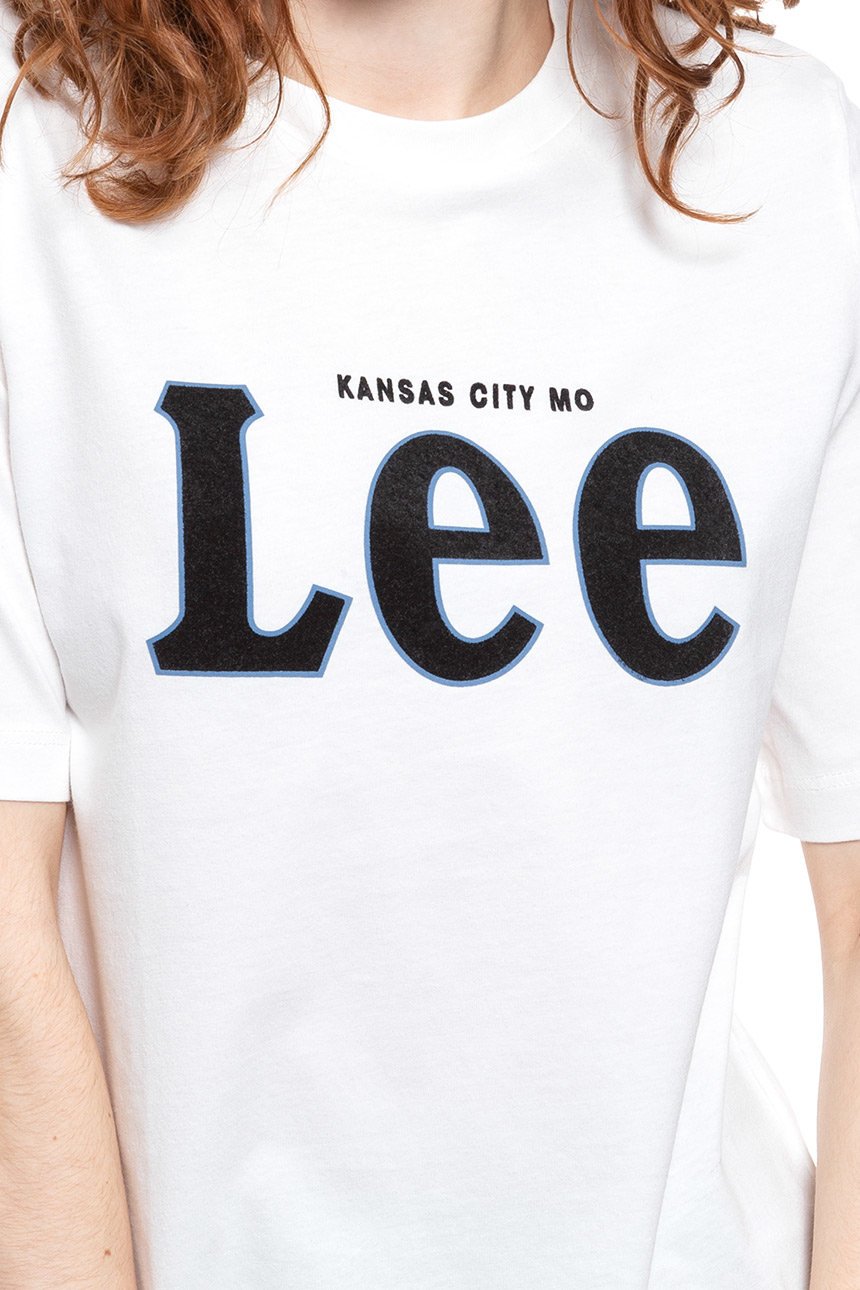 LEE T SHIRT DAMSKI TEE OFF WHITE L43RAIMK