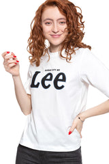 LEE T SHIRT DAMSKI TEE OFF WHITE L43RAIMK