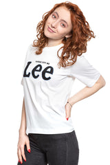 LEE T SHIRT DAMSKI TEE OFF WHITE L43RAIMK