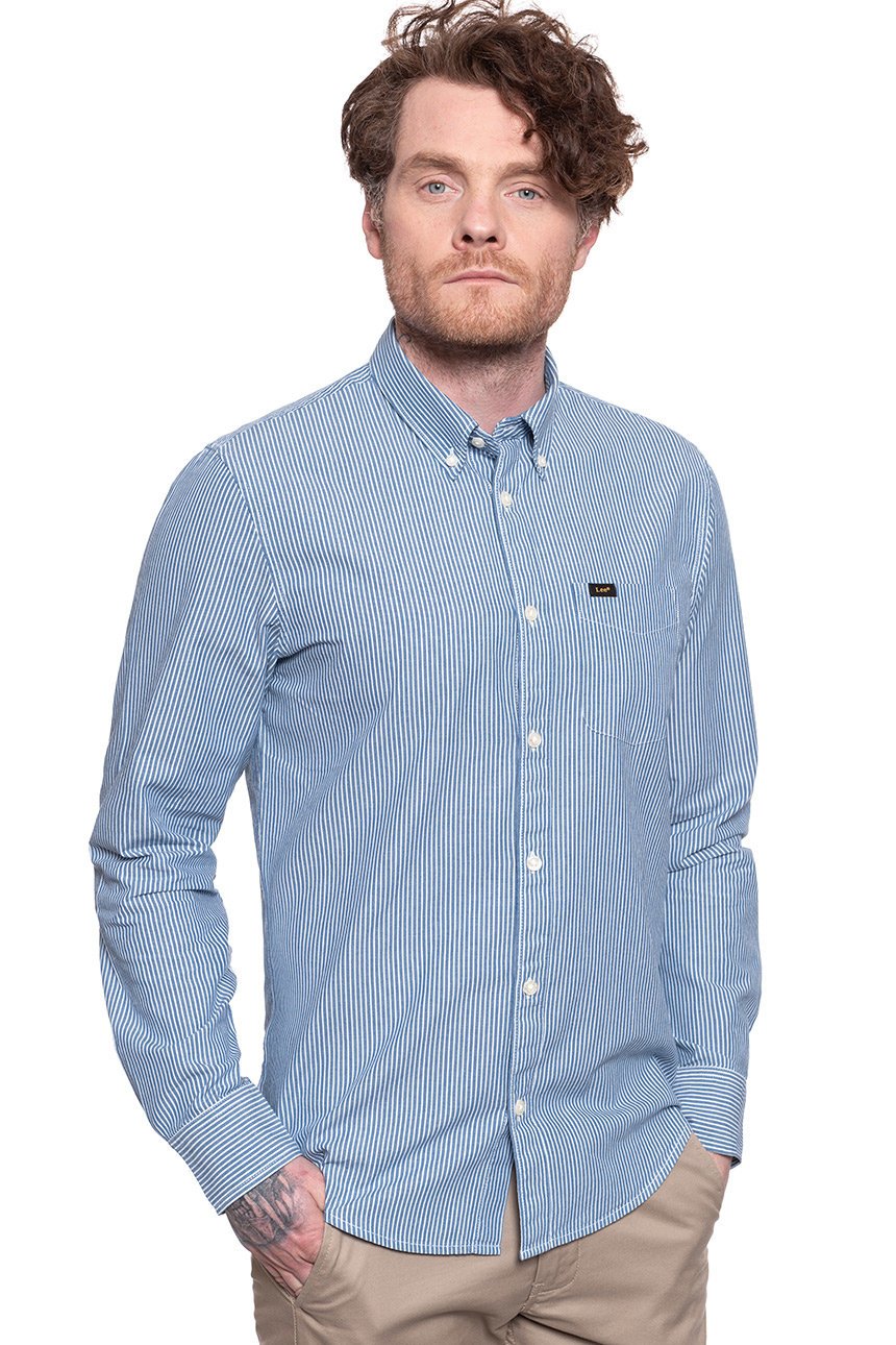 KOSZULA LEE BUTTON DOWN OIL BLUE L880ONMO