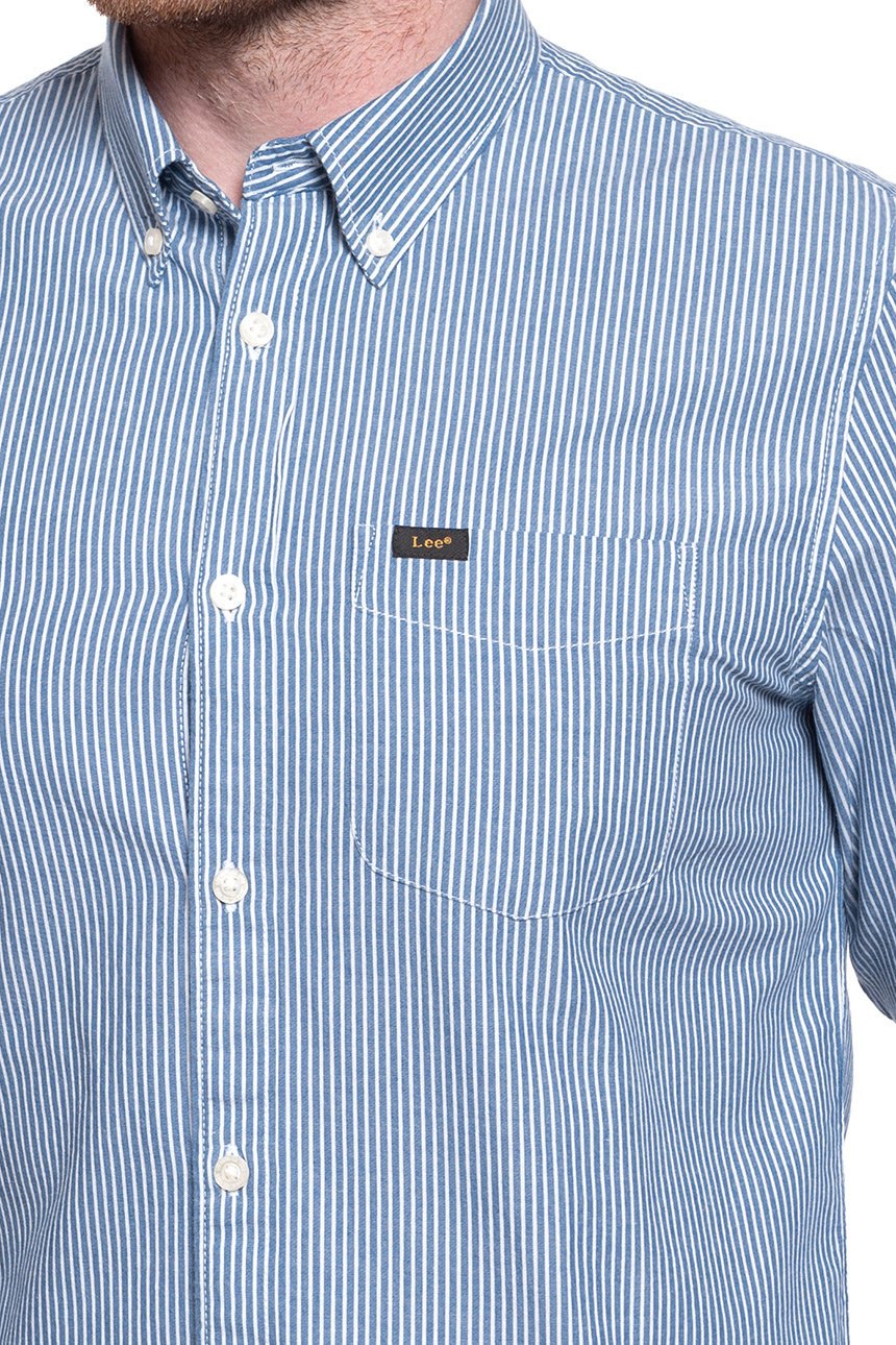 KOSZULA LEE BUTTON DOWN OIL BLUE L880ONMO