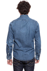 KOSZULA MĘSKA JEANSOWA KOSZULA LEE BUTTON DOWN OIL BLUE L880PLMO