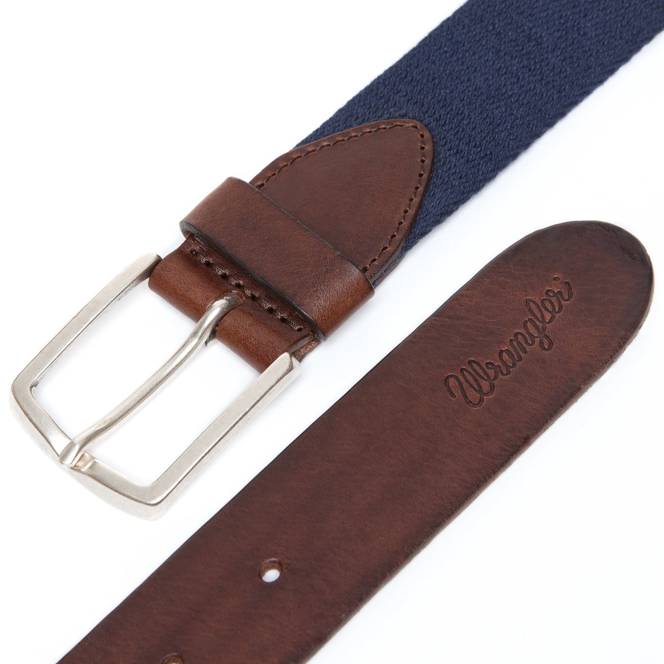 PASEK WRANGLER CANVAS BELT NAVY W0B338935