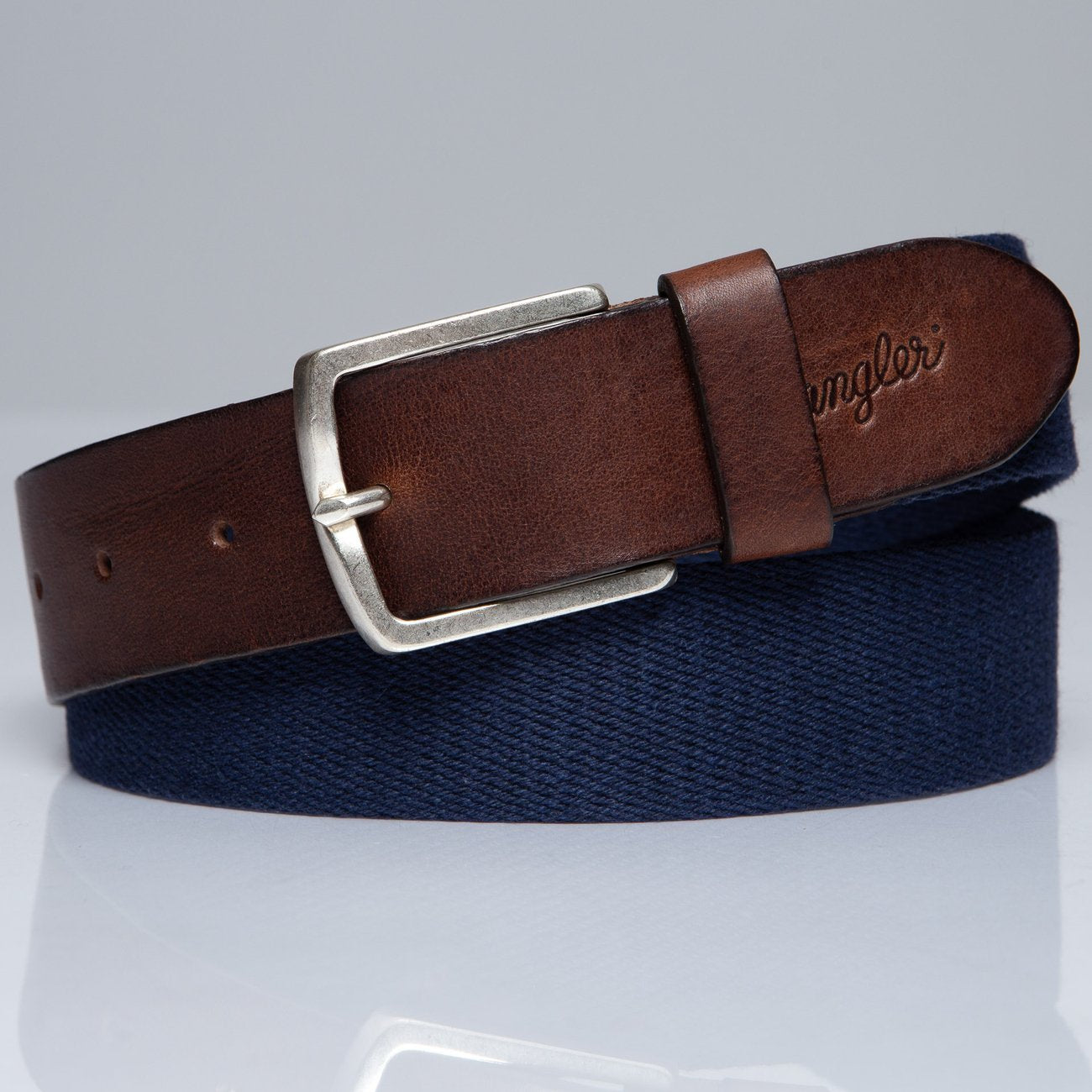 PASEK WRANGLER CANVAS BELT NAVY W0B338935