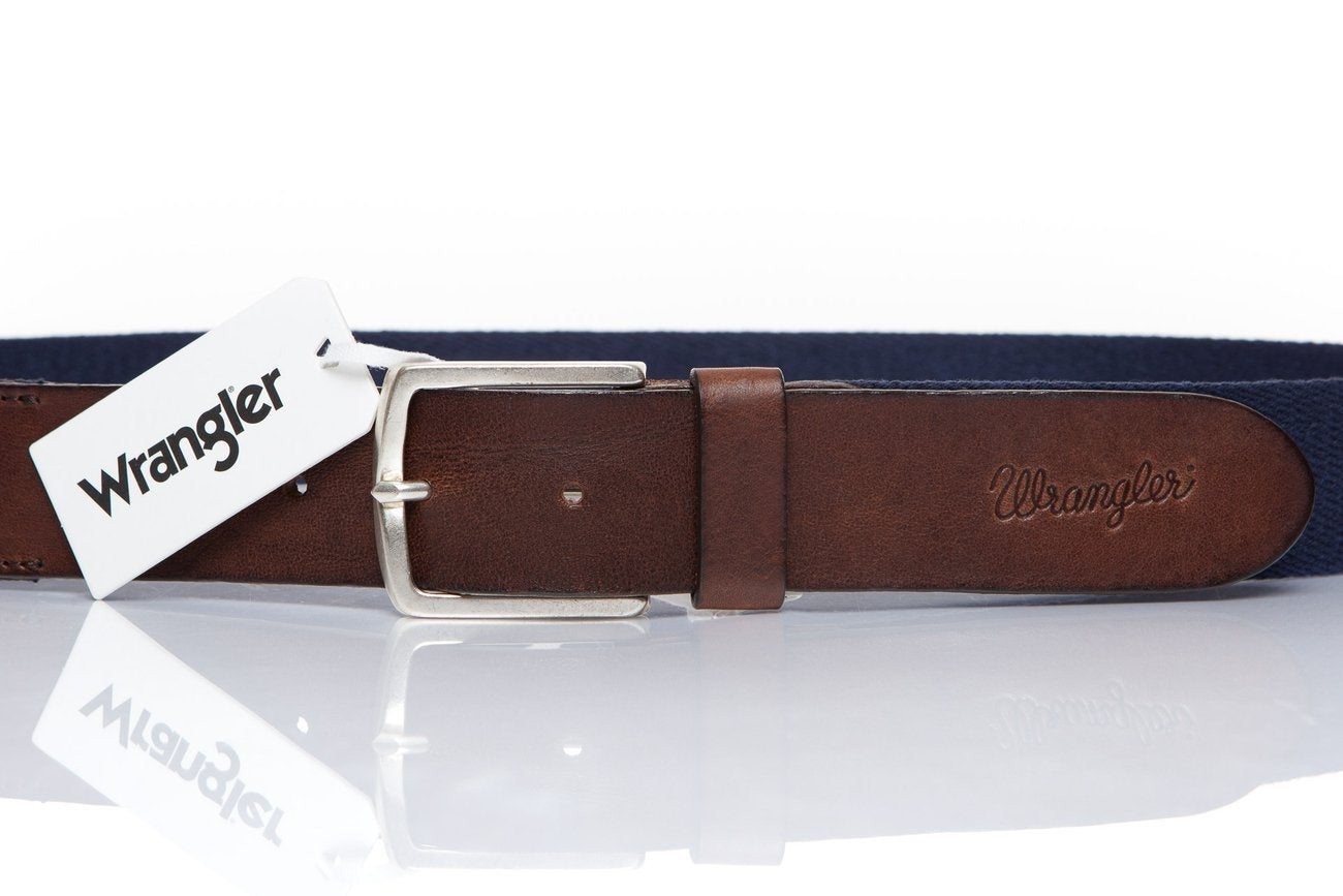 PASEK WRANGLER CANVAS BELT NAVY W0B338935