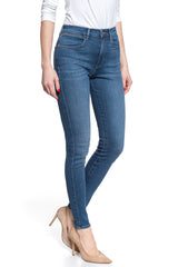 DAMSKIE SPODNIE JEANSOWE WRANGLER HIGH RISE SKINNY MID INDIGO W27HVQX8E