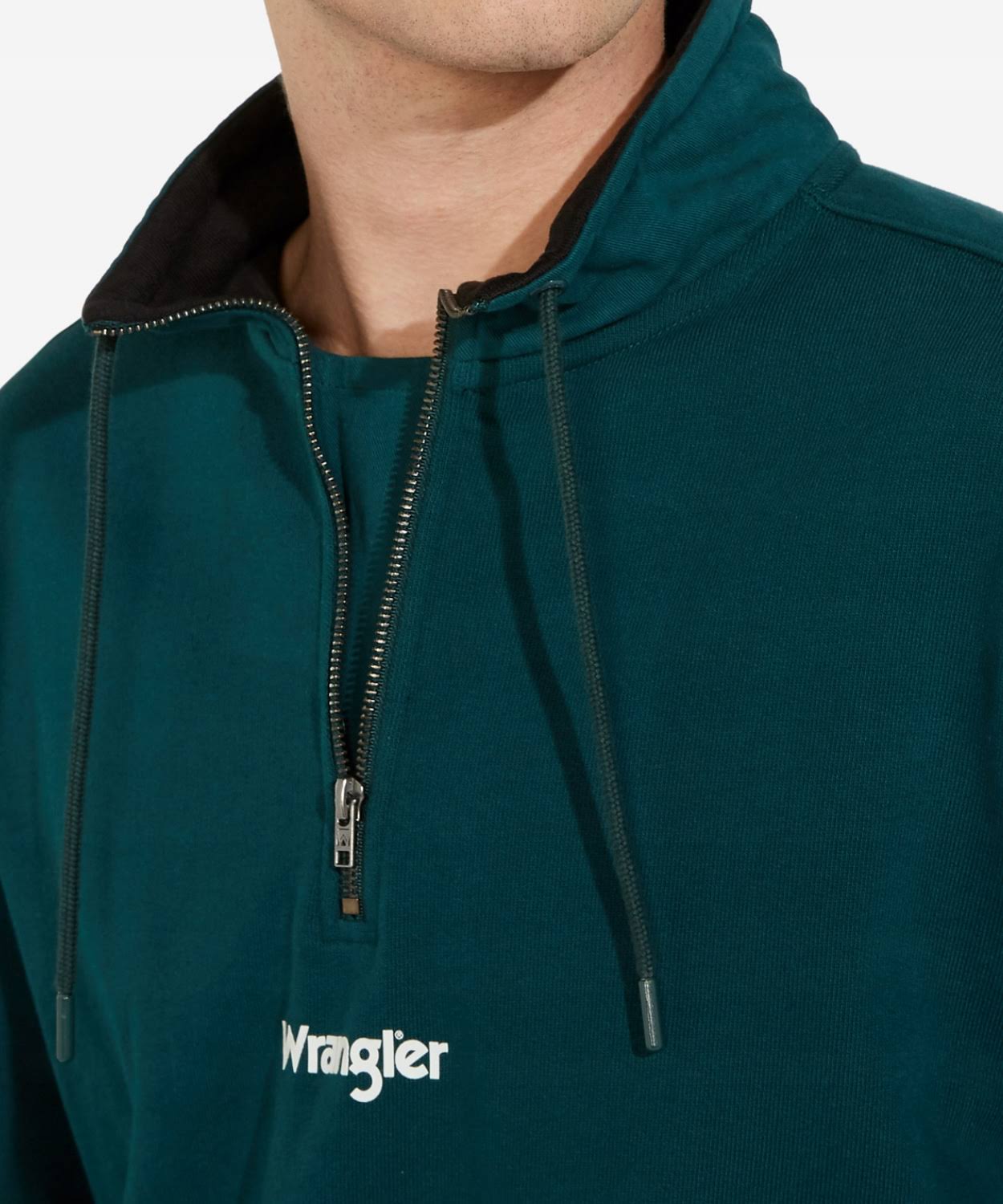 BLUZA WRANGLER HALF ZIP SWEAT PINE W6B2IQG01