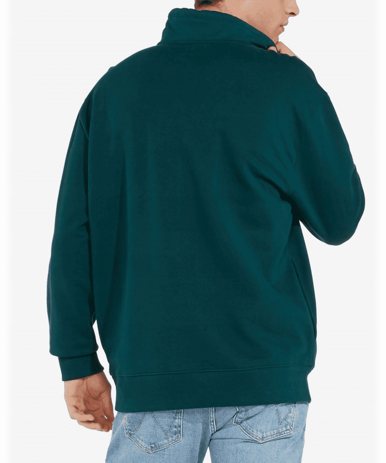 BLUZA WRANGLER HALF ZIP SWEAT PINE W6B2IQG01