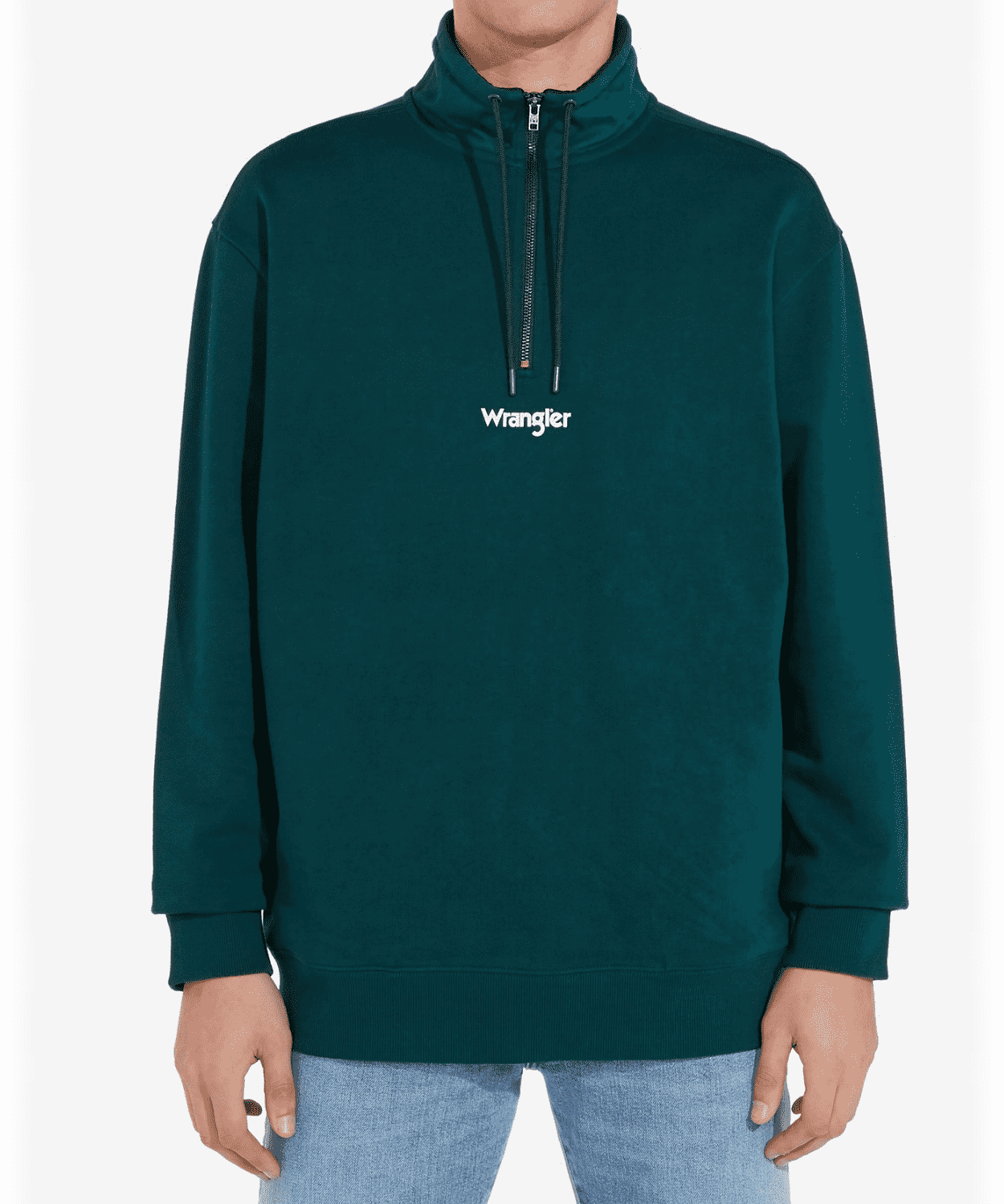 BLUZA WRANGLER HALF ZIP SWEAT PINE W6B2IQG01