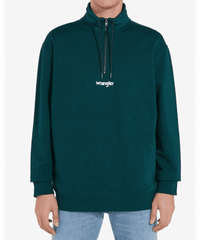 BLUZA WRANGLER HALF ZIP SWEAT PINE W6B2IQG01