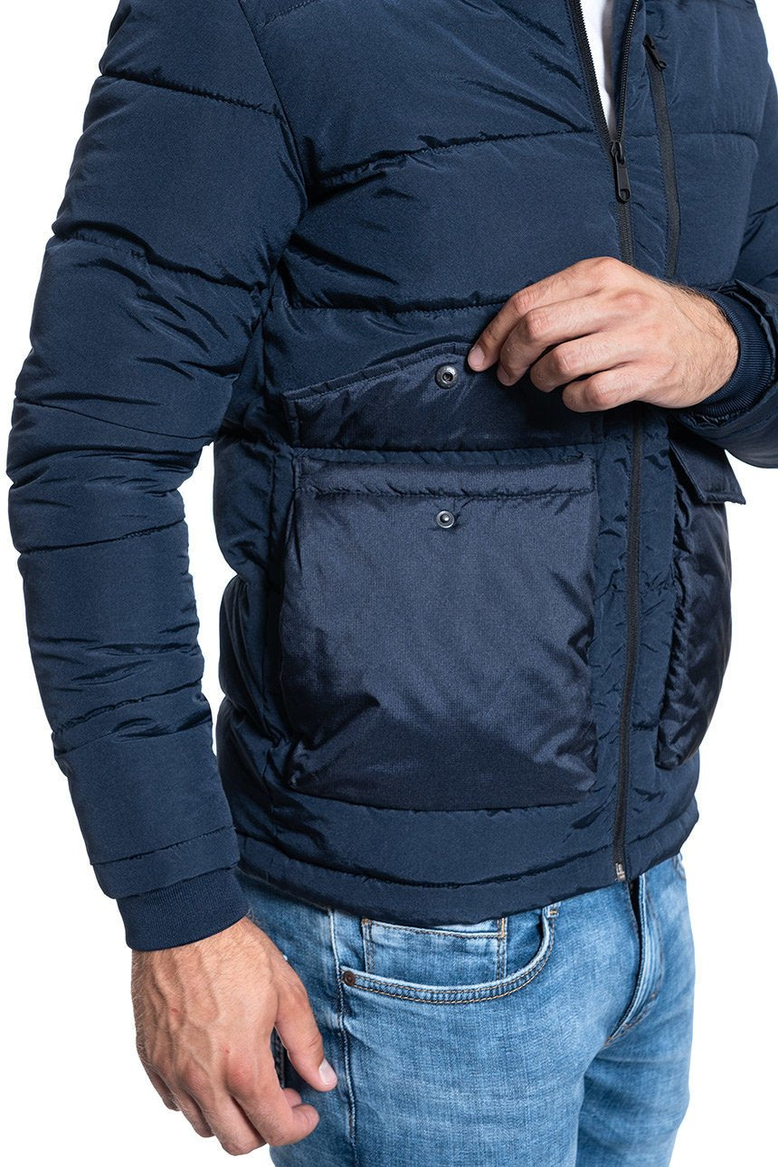 JACK & JONES JORWAYNE PUFFER JACKET NAVY BLAZER 12157797