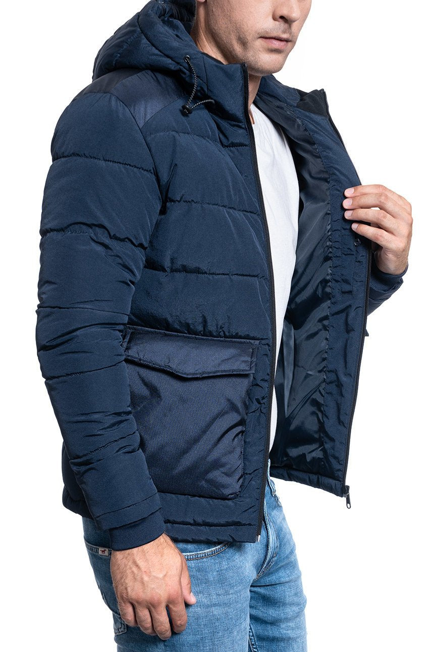 JACK & JONES JORWAYNE PUFFER JACKET NAVY BLAZER 12157797