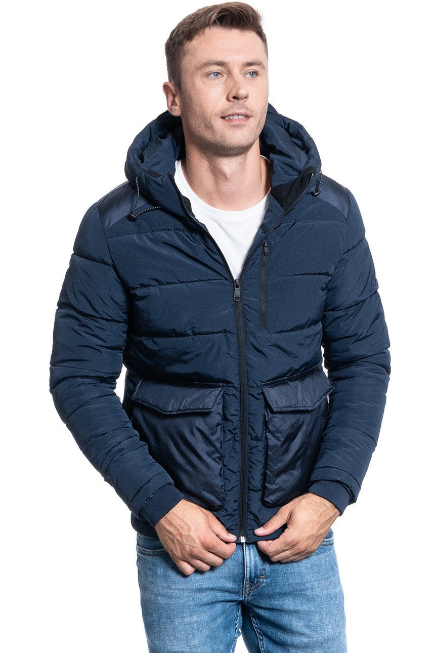 JACK & JONES JORWAYNE PUFFER JACKET NAVY BLAZER 12157797