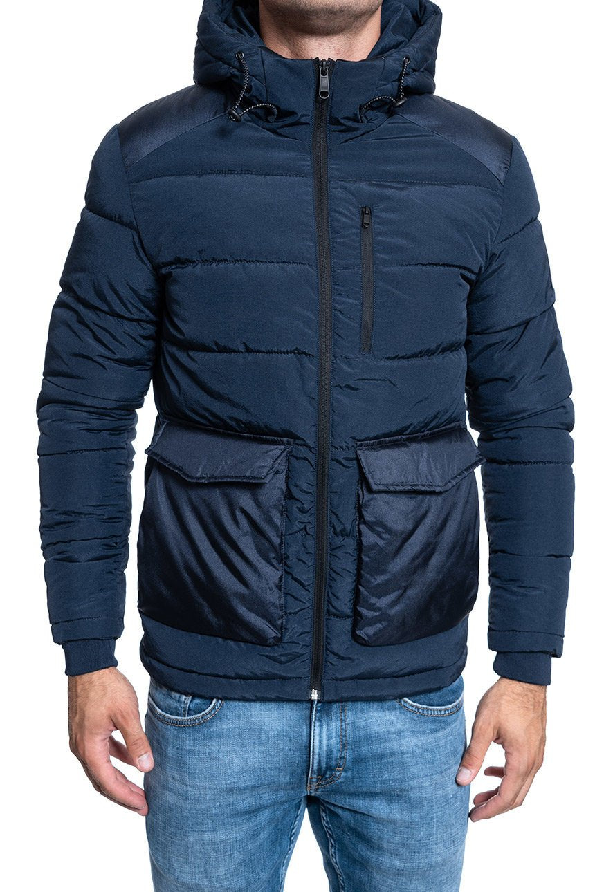 JACK & JONES JORWAYNE PUFFER JACKET NAVY BLAZER 12157797