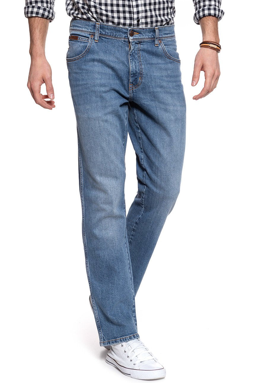 MĘSKIE SPODNIE JEANSOWE WRANGLER TEXAS WORN BLUE W121KN079