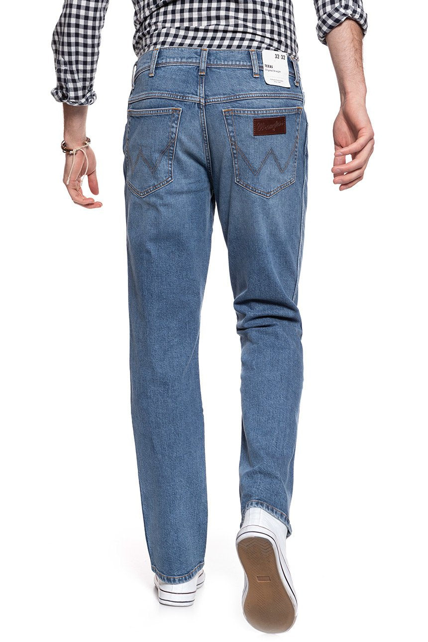 MĘSKIE SPODNIE JEANSOWE WRANGLER TEXAS WORN BLUE W121KN079