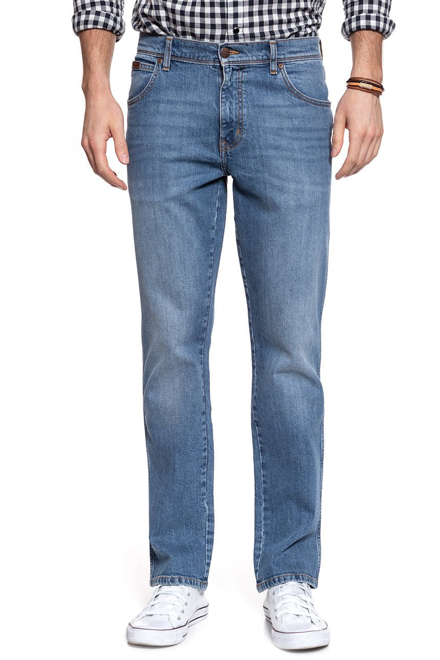 MĘSKIE SPODNIE JEANSOWE WRANGLER TEXAS WORN BLUE W121KN079