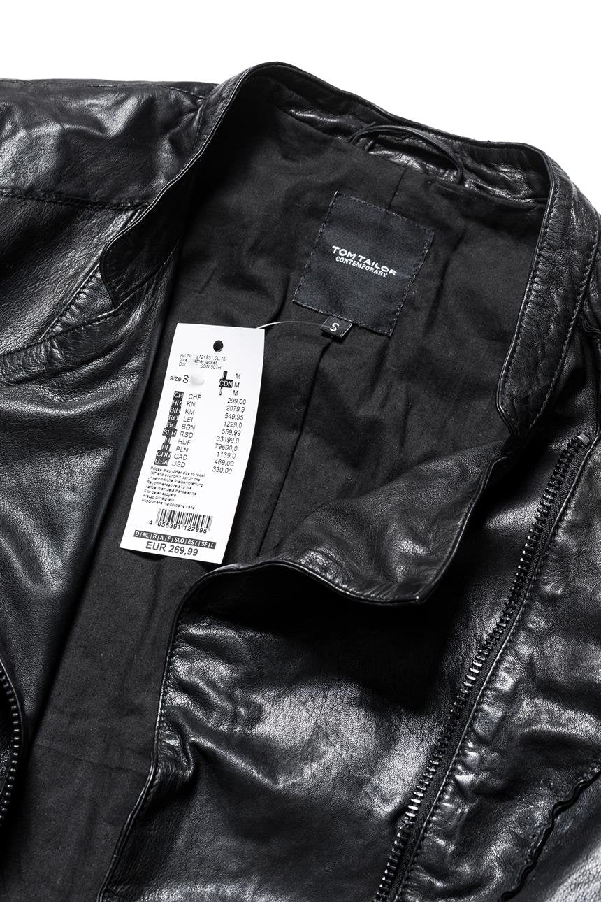 DAMSKA KURTKA SKÓRZANE TOM TAILOR BIKER LEATHER JACKET