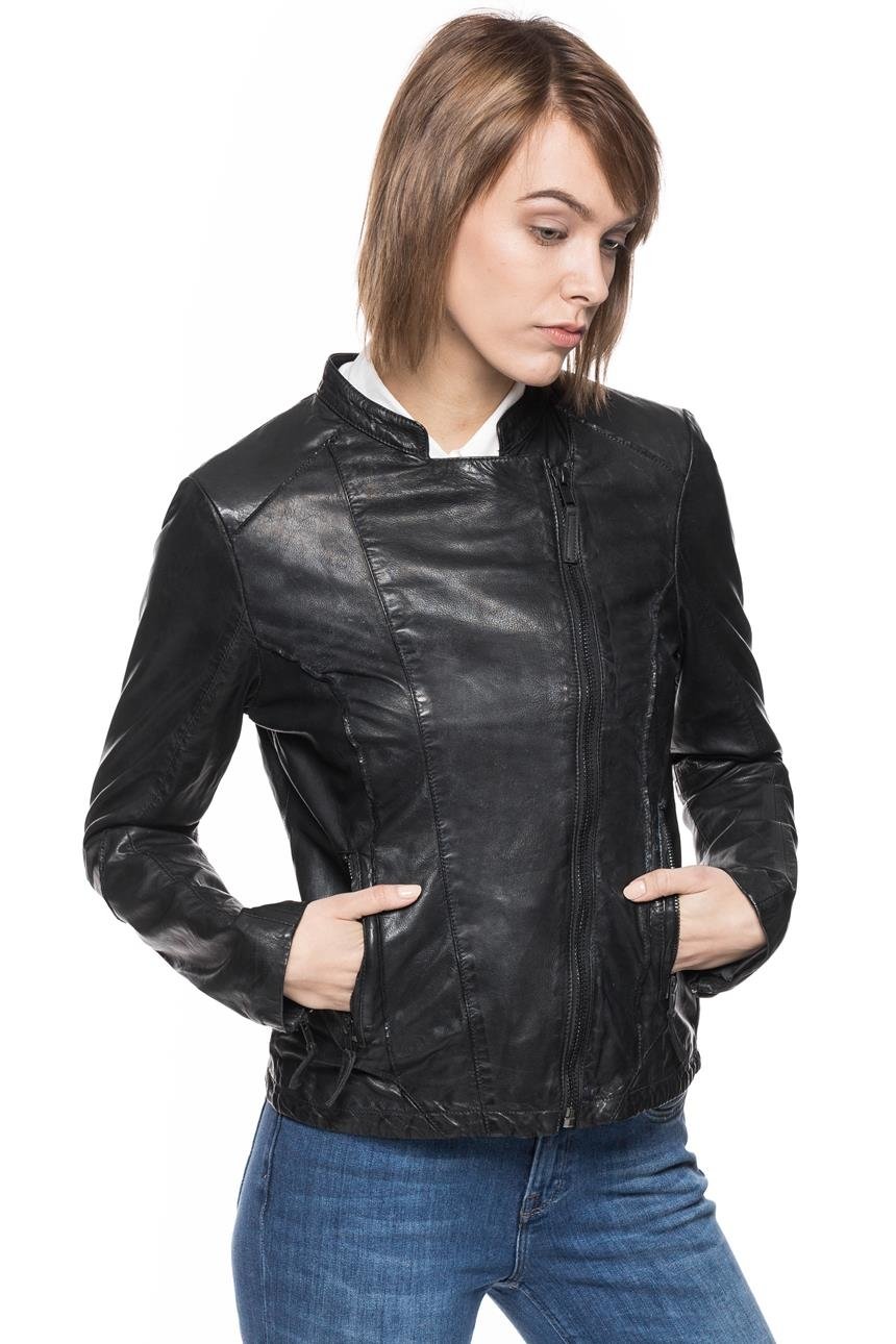 DAMSKA KURTKA SKÓRZANE TOM TAILOR BIKER LEATHER JACKET