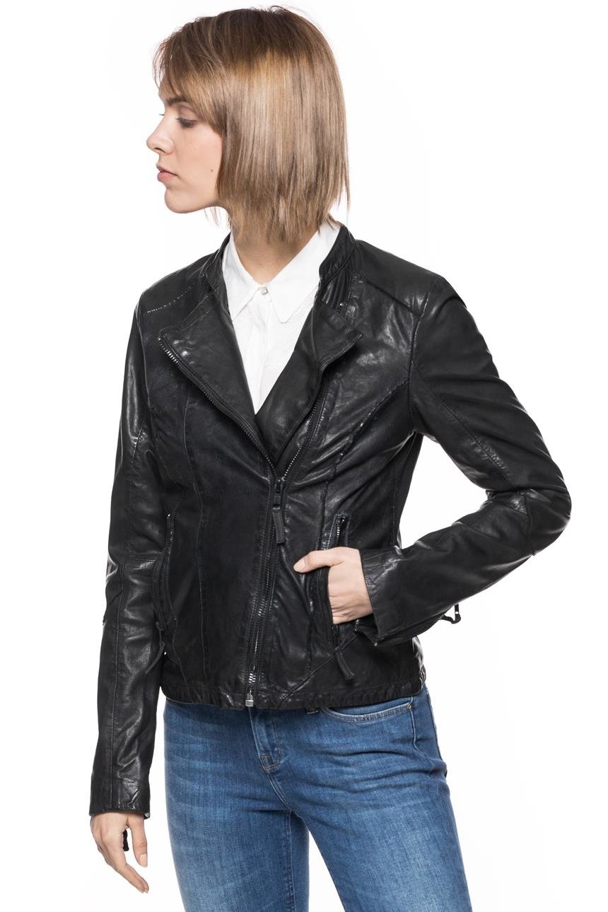 DAMSKA KURTKA SKÓRZANE TOM TAILOR BIKER LEATHER JACKET