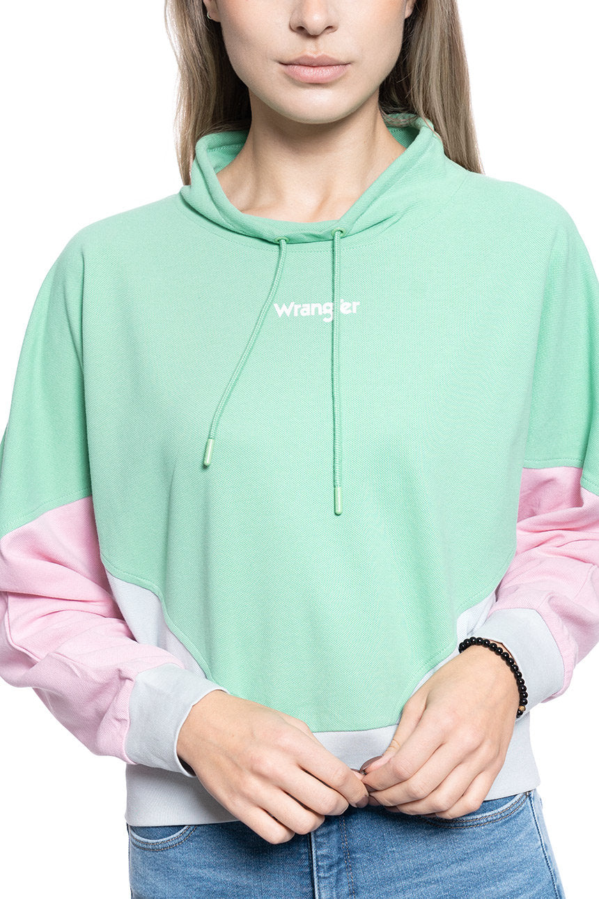 BLUZA DAMSKA WRANGLER 90'S SWEAT NEPTUNE GREEN W6P1KQG10