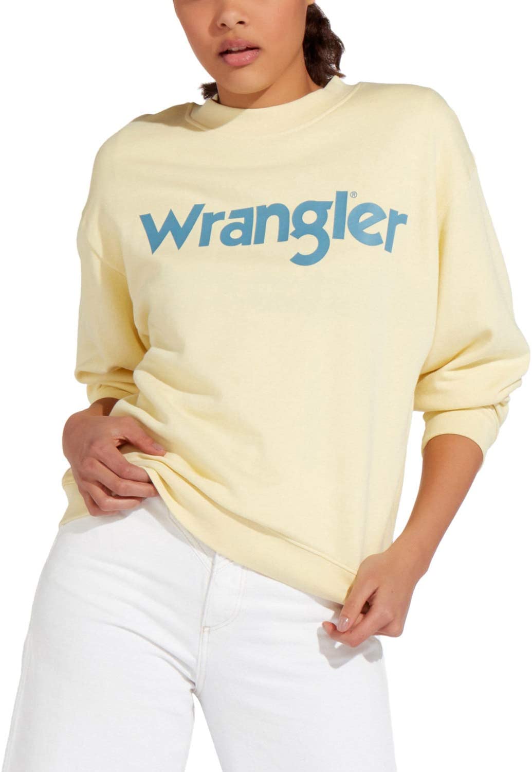 BLUZA DAMSKA WRANGLER 80'S RETRO SWEAT VANILLA W6N0IGX6Z