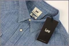 KOSZULA JEANSOWA MĘSKA LEE WESTERN SHIRT BLUE      $