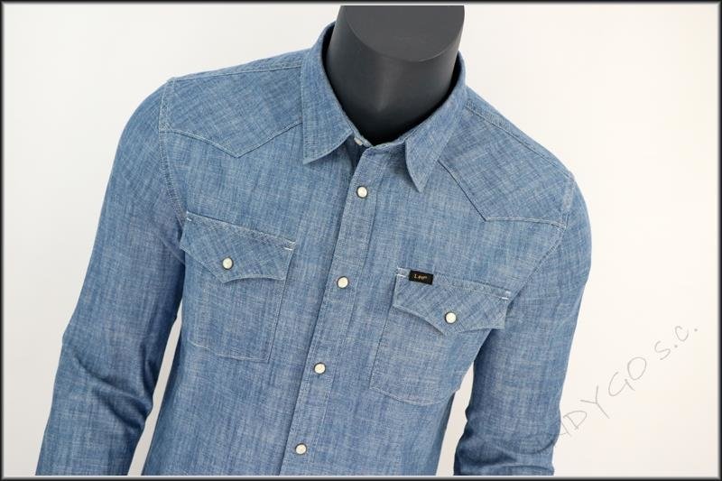 KOSZULA JEANSOWA MĘSKA LEE WESTERN SHIRT BLUE      $