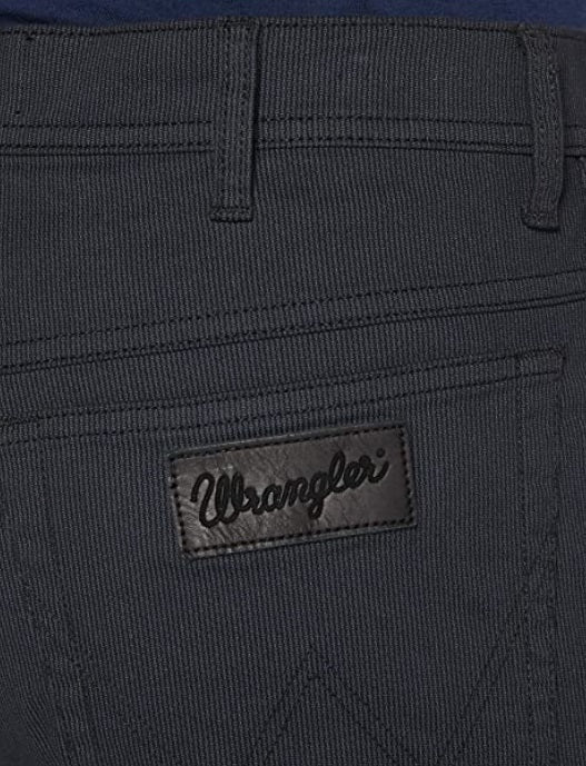 WRANGLER TEXAS SLIM MĘSKIE SPODNIE MATERIAŁOWE MATERIAŁ BLACK W12SW5100