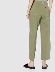 SPODNIE DAMSKIE LEE WIDE LEG LICHEN GREEN L31ULD82