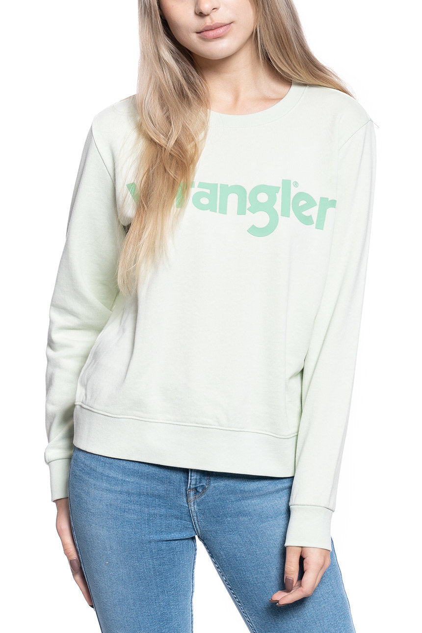 DAMSKA BLUZA WRANGLER REGULAR SWEAT ALMOST AQUA W6N2HAG11