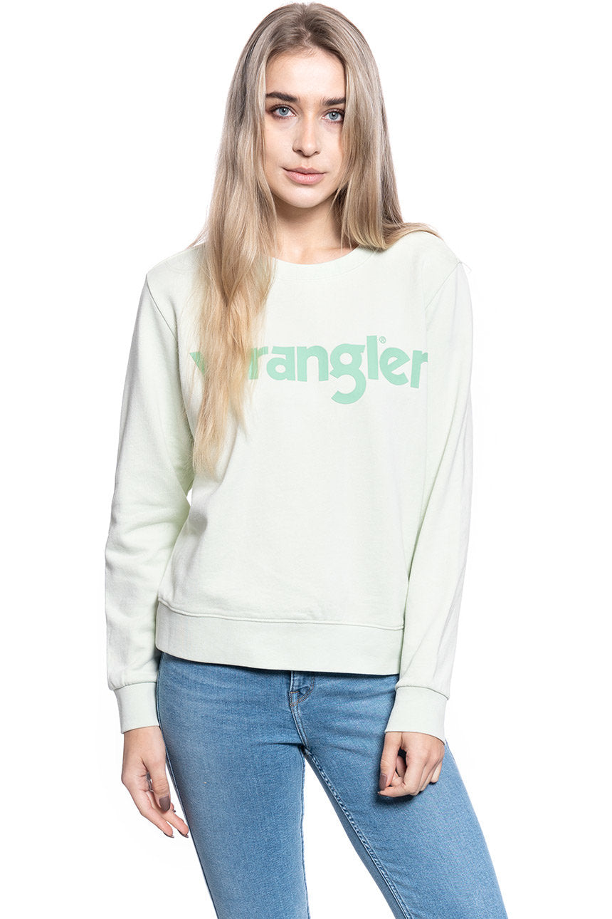 DAMSKA BLUZA WRANGLER REGULAR SWEAT ALMOST AQUA W6N2HAG11