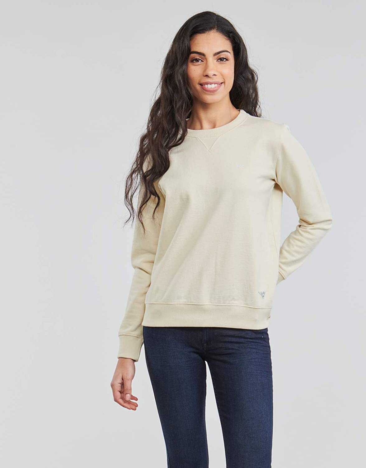 BLUZA DAMSKA LEE SUSTAINABLE SWEATSHIRT ECRU MELE L53SED48