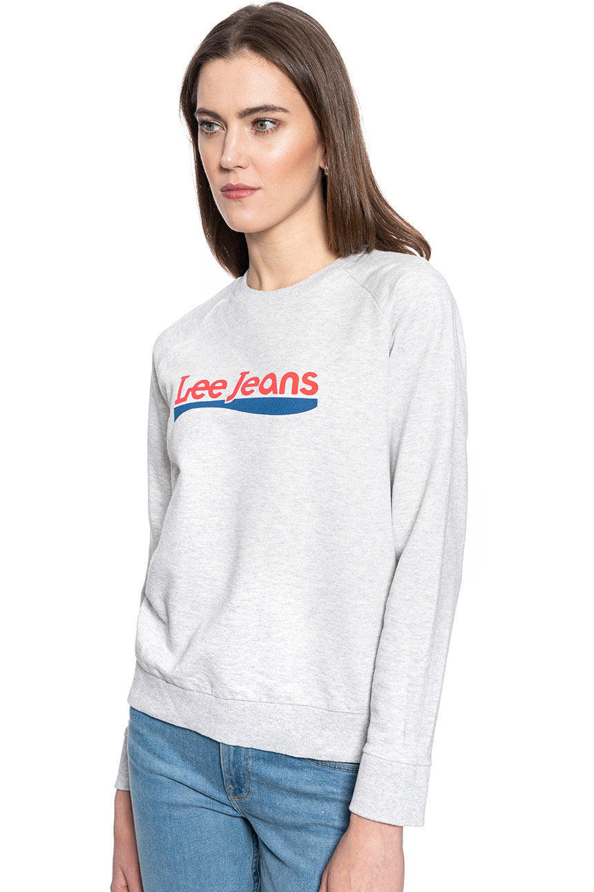 LEE CREW SWEATSHIRT SHARP GREY MELE L53KBR03