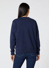 WRANGLER REGULAR DAMSKA BLUZA KLASYCZNA SWEAT NAVY W6N2-HA-114