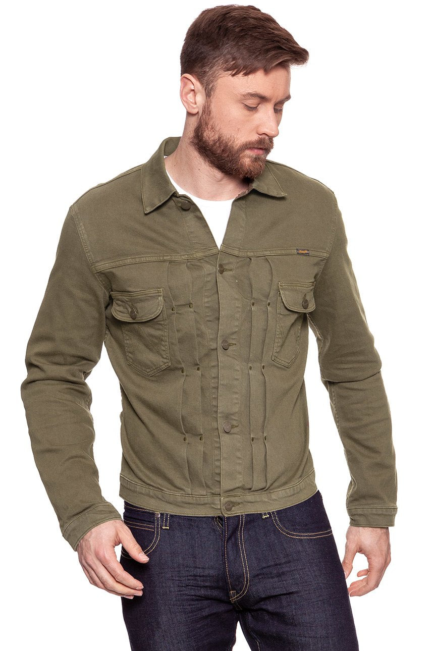 KURTKA JEANSOWA WRANGLER PLEATED JACKET FOREST RAIN # OUTLET