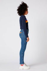 SPODNIE DAMSKIE WRANGLER RETRO SKINNY INDIGO MID W253WB81D